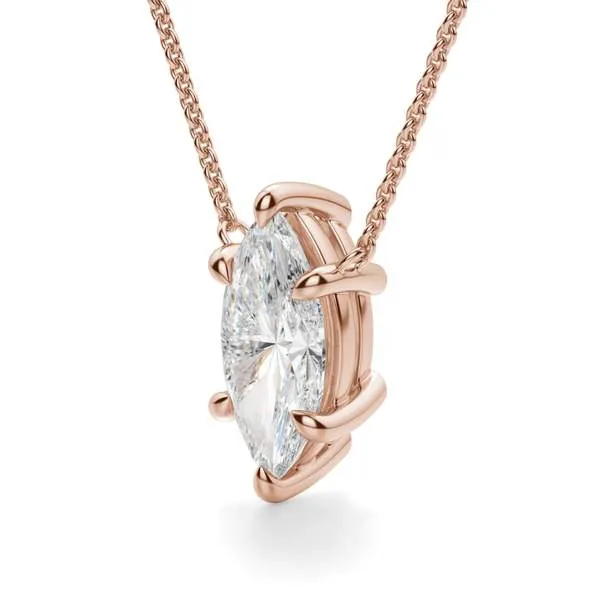 Marquise Claw-Prong Lab Diamond Necklace